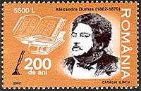 Romania, 2002. Alexandre Dumasi 200th Birth  Anniversary.